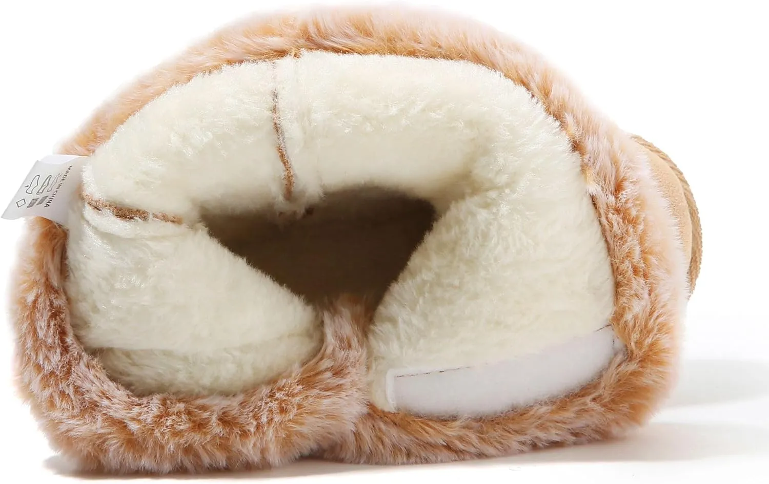 LONSOEN Kids Girls Boys Winter Warm Boots Suede Lightweight Faux Fur Lined Mid Calf Snow Boots for Toddler/Little Kid