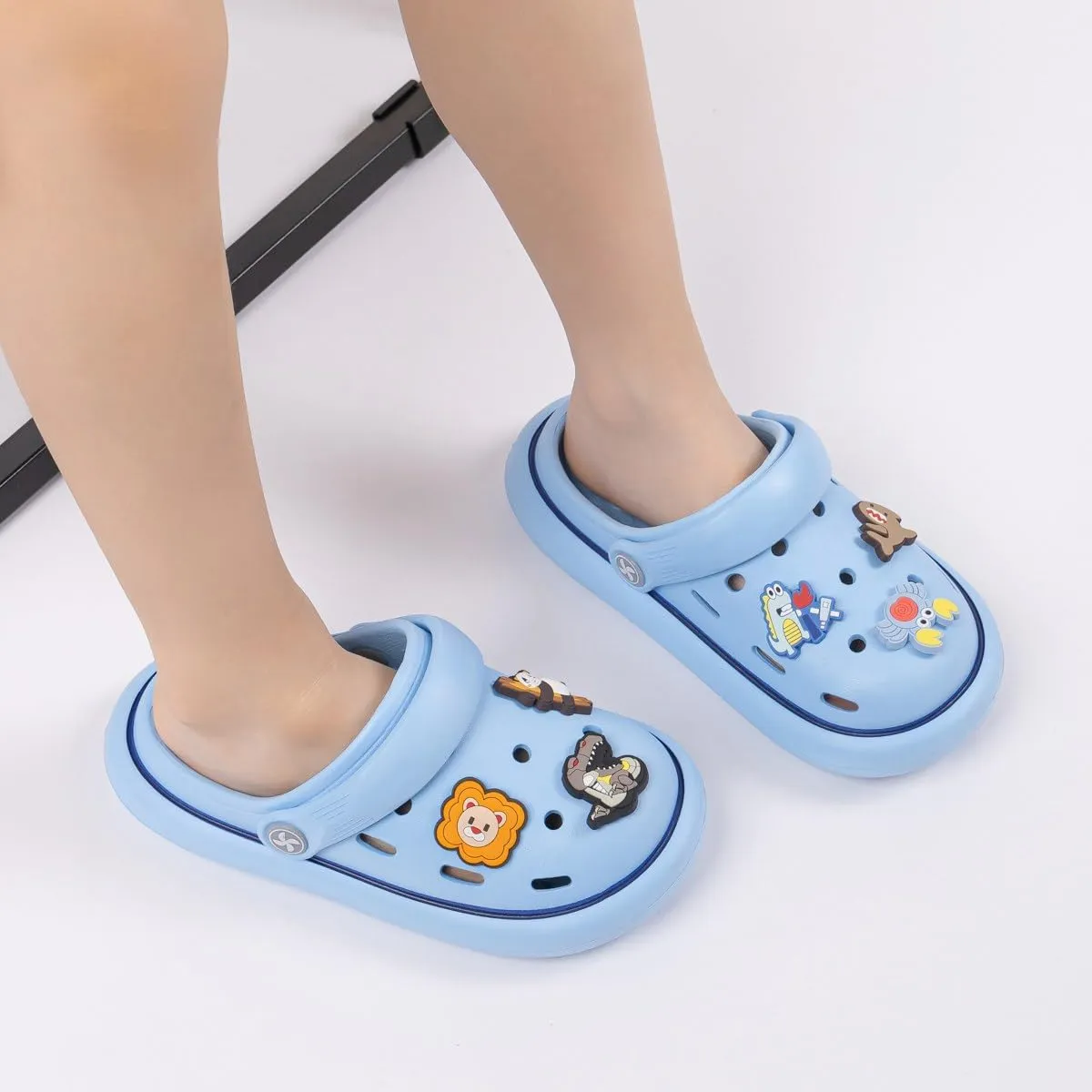Miamooi Kids Girls Boys Clogs Garden Clogs Toddler Cartoon Slides Sandals Slip-on Water Shoes Indoor Outdoor Waterproof Beach Pool Slippers