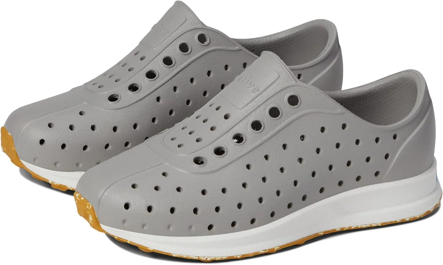 Native Shoes Robbie (Toddler) Pigeon Grey/Shell White/Mash Speckle Rubber 9 Toddler M