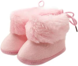 Newborn Infant Boots Winter Baby Girl Shoes Soft Sole Anti-Slip Toddler Snow Wool Warm Prewalker Boots