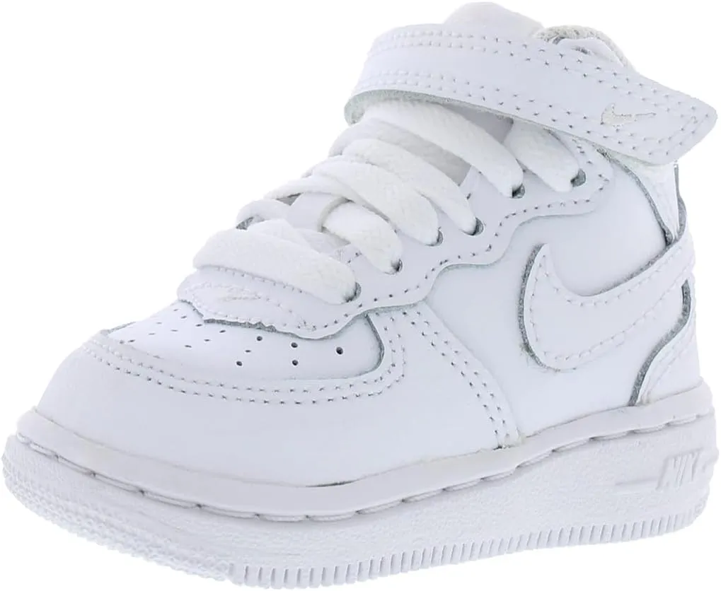 Nike Air Force 1 Mid LE Infant/Toddler Shoes Size 2, Color: White/White