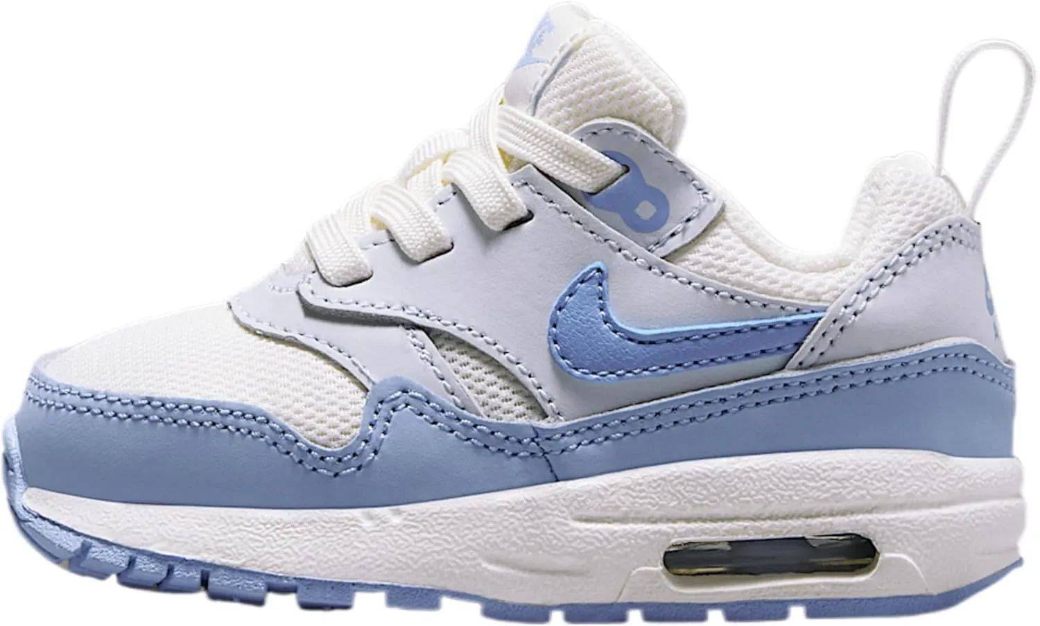 Nike Air Max 1 EasyOn Baby/Toddler Shoes (DZ3309-116, Sail/Blue Tint/Psychic Blue)