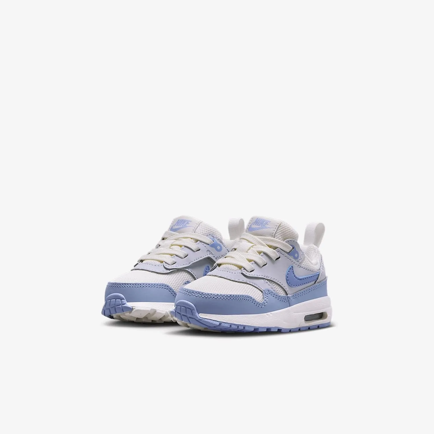 Nike Air Max 1 EasyOn Baby/Toddler Shoes (DZ3309-116, Sail/Blue Tint/Psychic Blue)