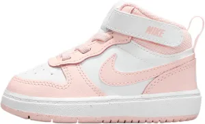 Nike Court Borough Mid 2 Baby/Toddler Shoes (CD7784-122, White/Echo Pink)