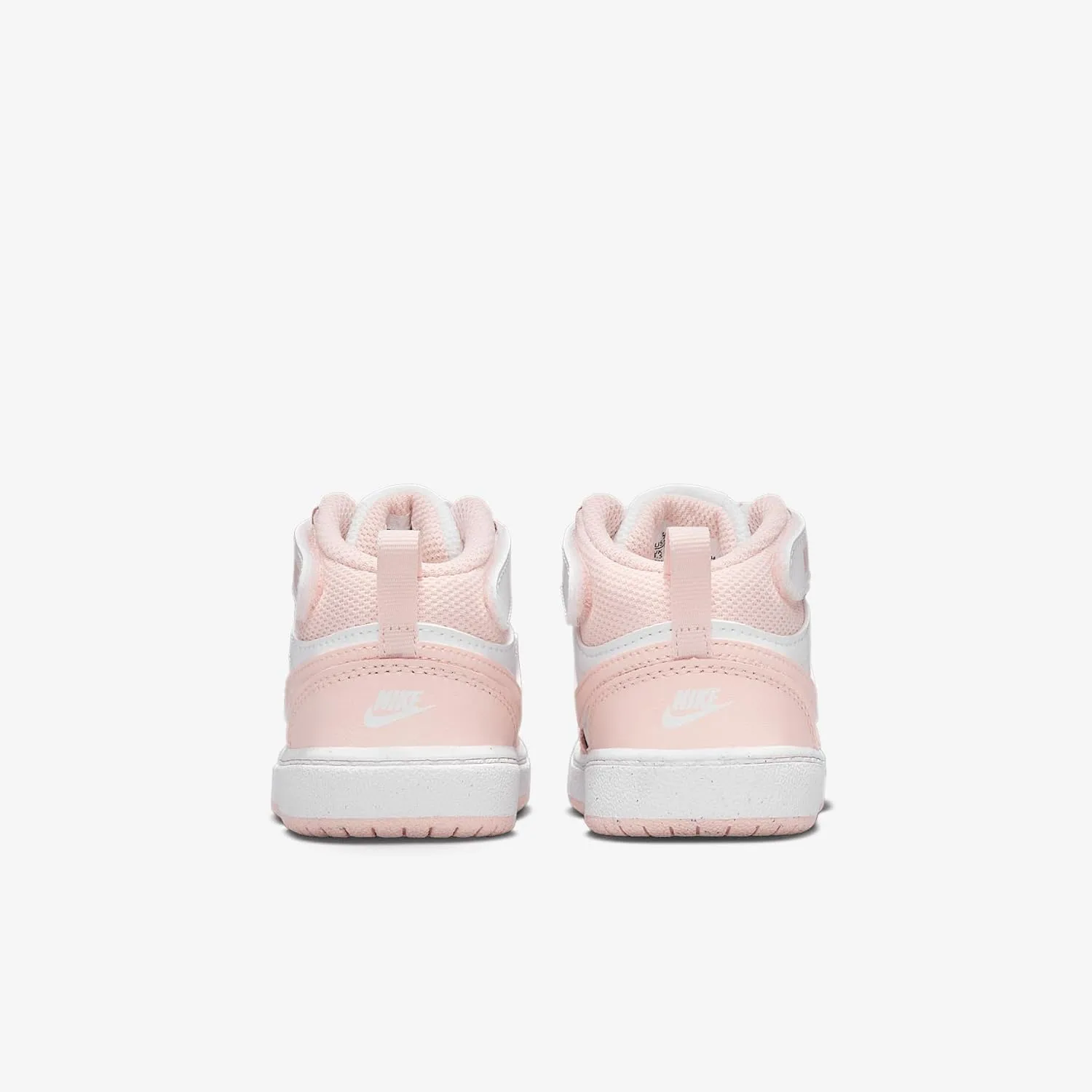 Nike Court Borough Mid 2 Baby/Toddler Shoes (CD7784-122, White/Echo Pink)