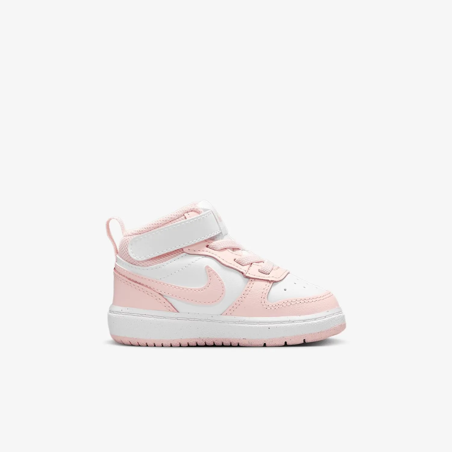 Nike Court Borough Mid 2 Baby/Toddler Shoes (CD7784-122, White/Echo Pink)