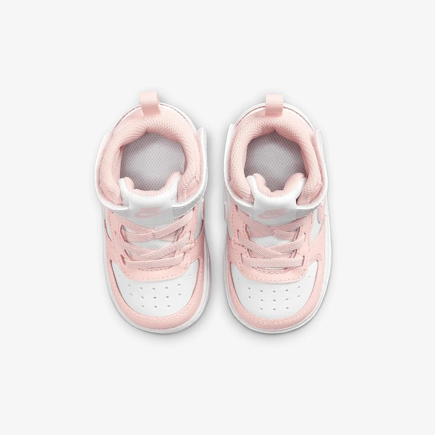 Nike Court Borough Mid 2 Baby/Toddler Shoes (CD7784-122, White/Echo Pink)