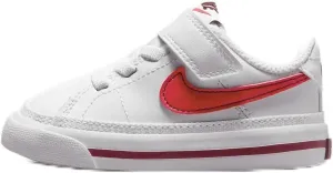 Nike Court Legacy Baby/Toddler Shoes (DA5382-122, White/Team Red/Bright Crimson) Size 2