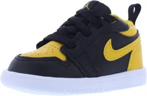 NIKE Jordan 1 Low Alt Baby/Toddler Shoes (DR9747-072, Black/White/Yellow Ochre) Size 6