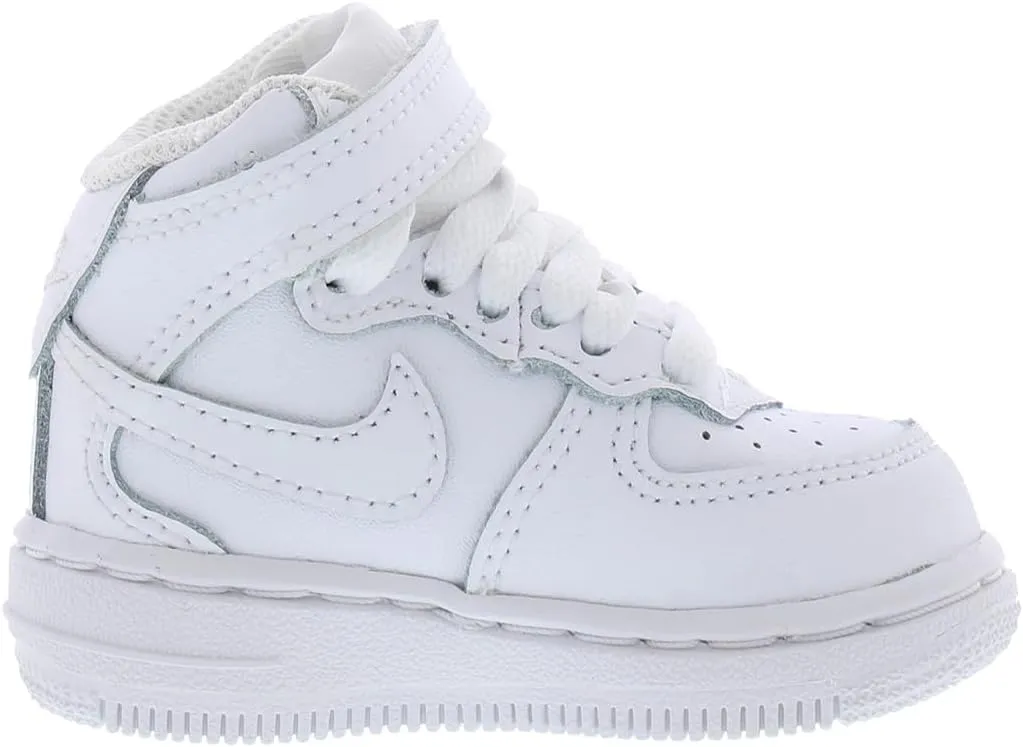 Nike Toddler Air Force 1 Mid TD DH2935 111 White on White - Size