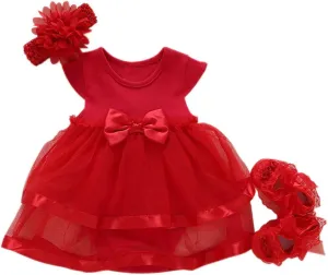 Niyage Baby Girls Clothes Dress Flowers Romper Sets Infant Tutu Bodysuit Party Outfits