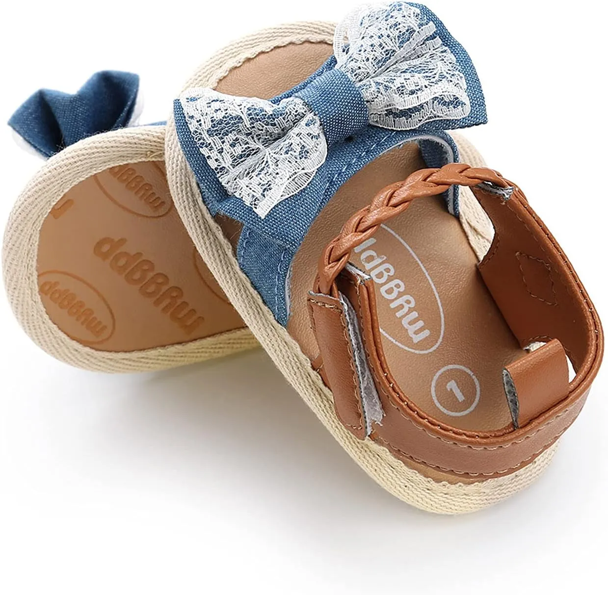 Non-Slip Shoes Girls Soft Dress Walking Flat Sole Sandals Bow Baby Shoes Rubber Baby Shoes Infant Shoes