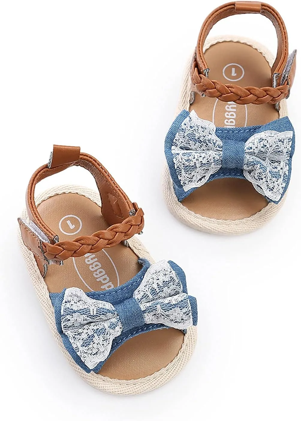 Non-Slip Shoes Girls Soft Dress Walking Flat Sole Sandals Bow Baby Shoes Rubber Baby Shoes Infant Shoes