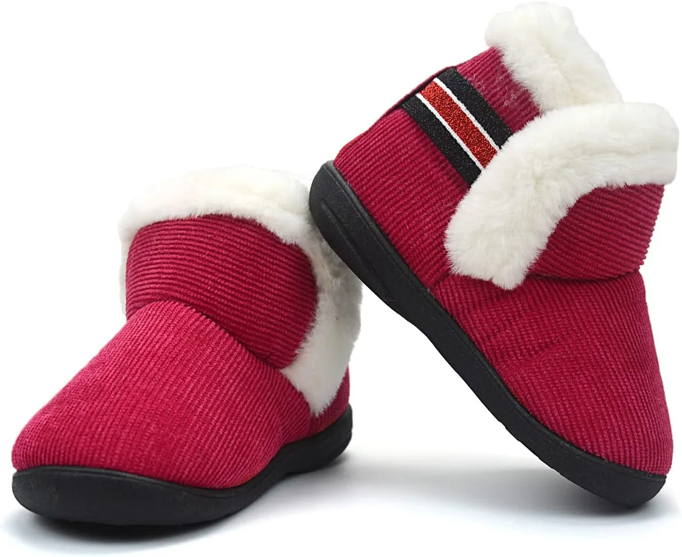 OAISNIT Baby Boys Girls Winter Boots Shoes Warm Soft Faux Fur Non-Slip Toddler Snow Boots Plush Shoes