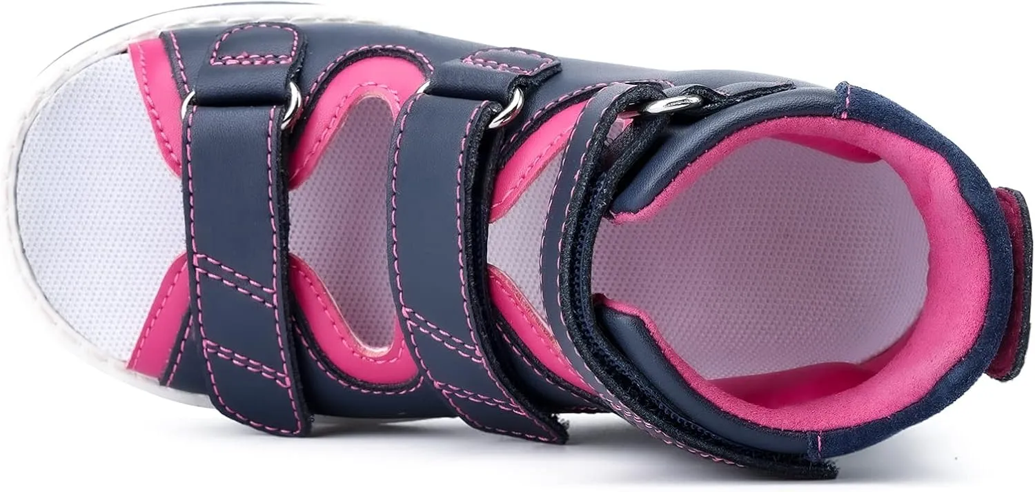 Orthopedic Corrective Sandals for Kids,High Top Summer Toddlers Flat Shoes for Children with Arch and Ankle Support,Anti-slip Soles
