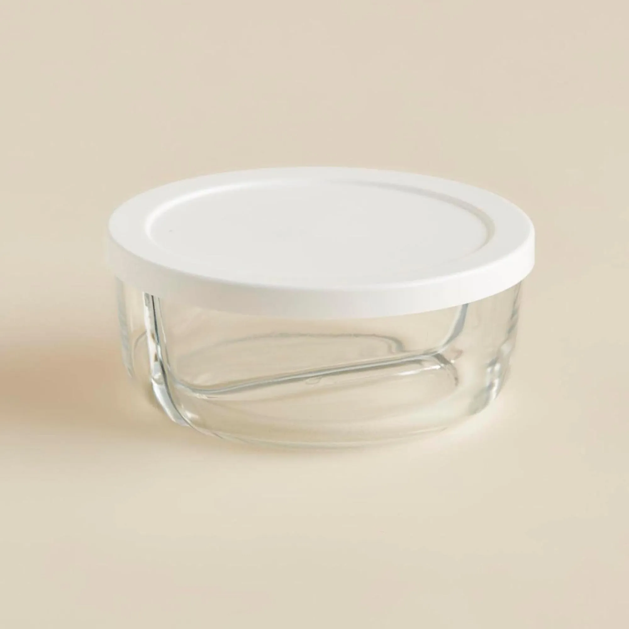 Pasabahce 2 Compartment Round Food Storage Container Clear