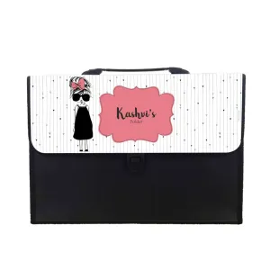 Personalised Folder - Girl With A Bow
