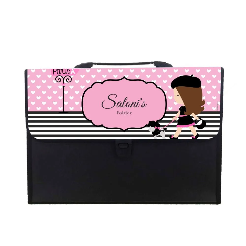 Personalised Folder - Paris Dog