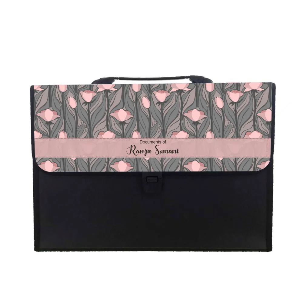 Personalised Folder - Peach Roses