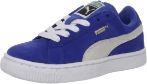 Puma unisex-baby Suede Toddler Shoes, Olympian Blue/White, 4 M US Toddler