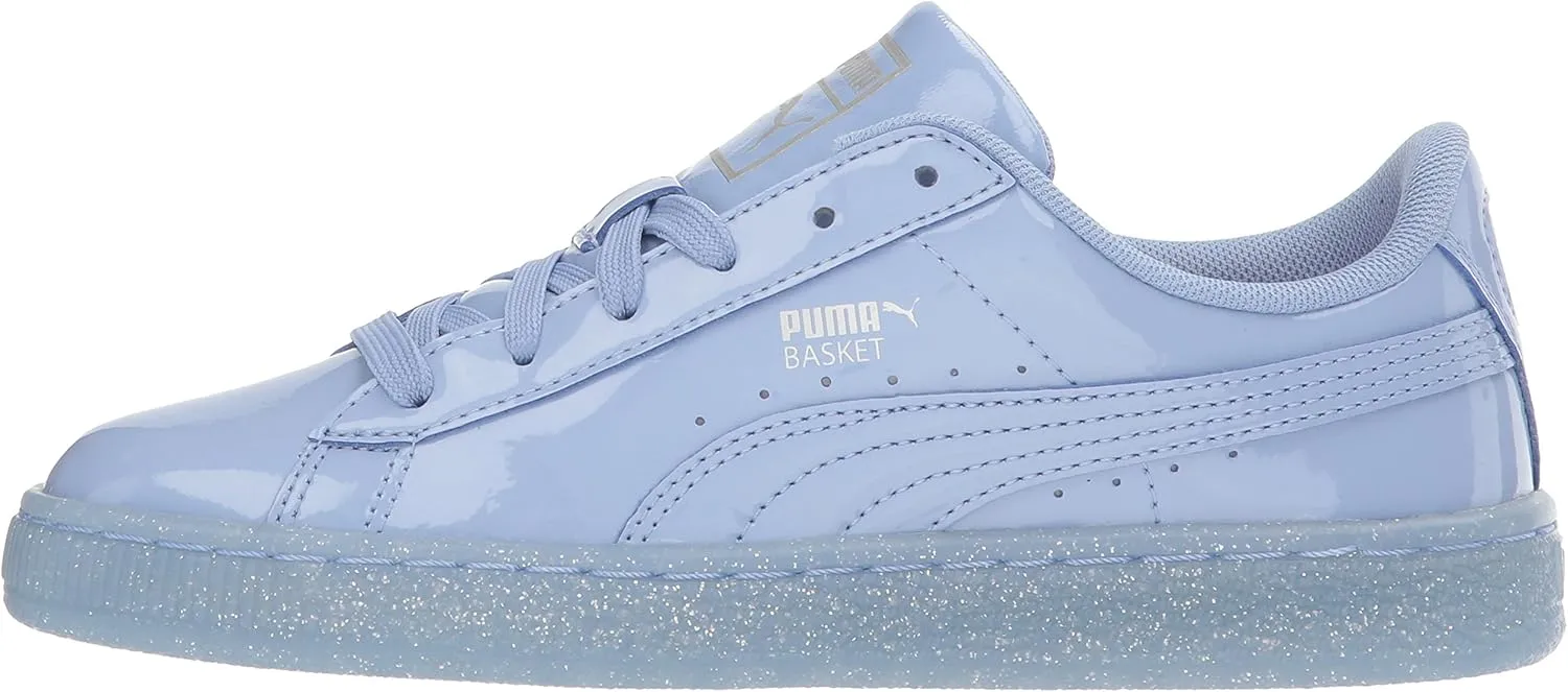 PUMA Unisex-Child Basket Patent Iced Glitz Sneaker