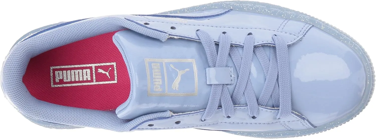 PUMA Unisex-Child Basket Patent Iced Glitz Sneaker