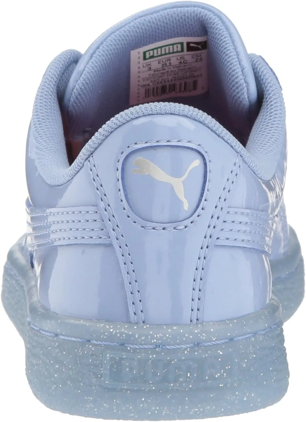 PUMA Unisex-Child Basket Patent Iced Glitz Sneaker