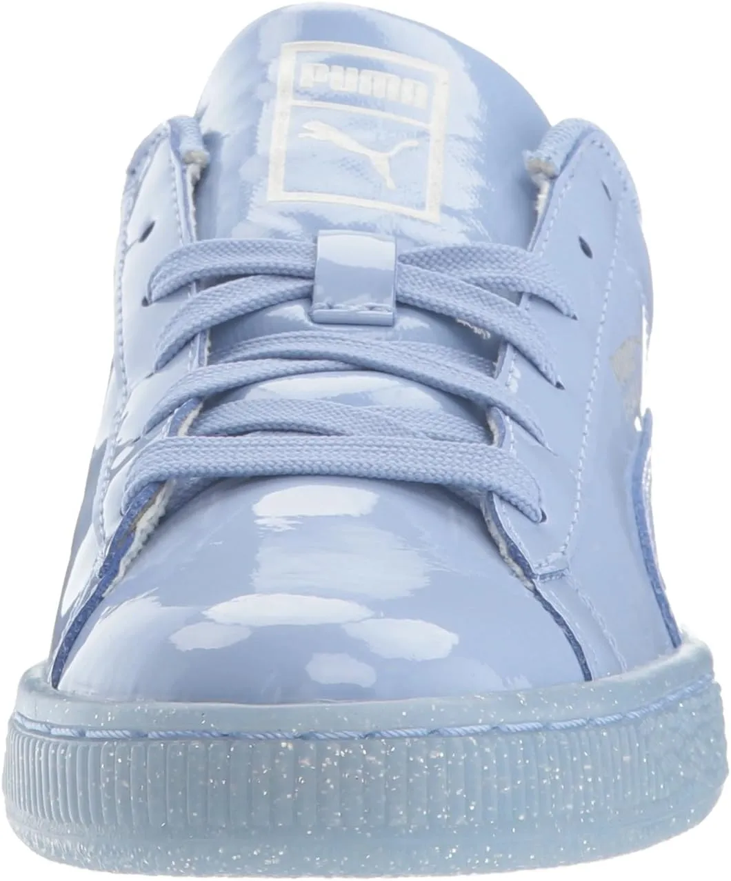 PUMA Unisex-Child Basket Patent Iced Glitz Sneaker