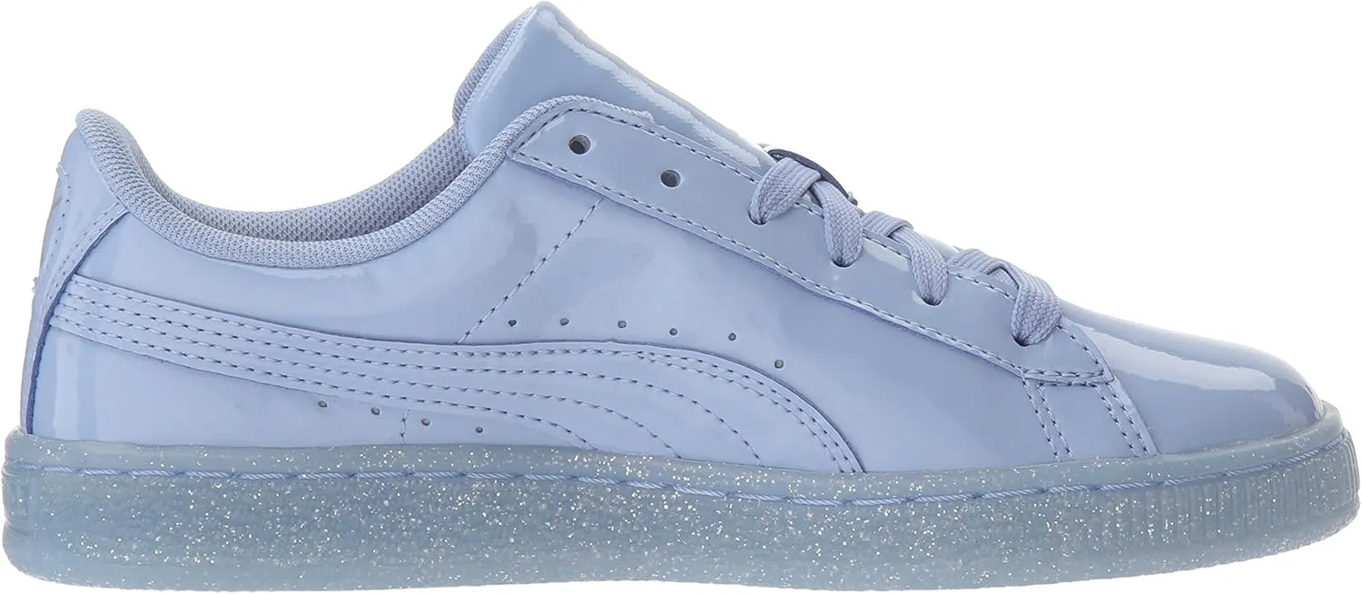 PUMA Unisex-Child Basket Patent Iced Glitz Sneaker