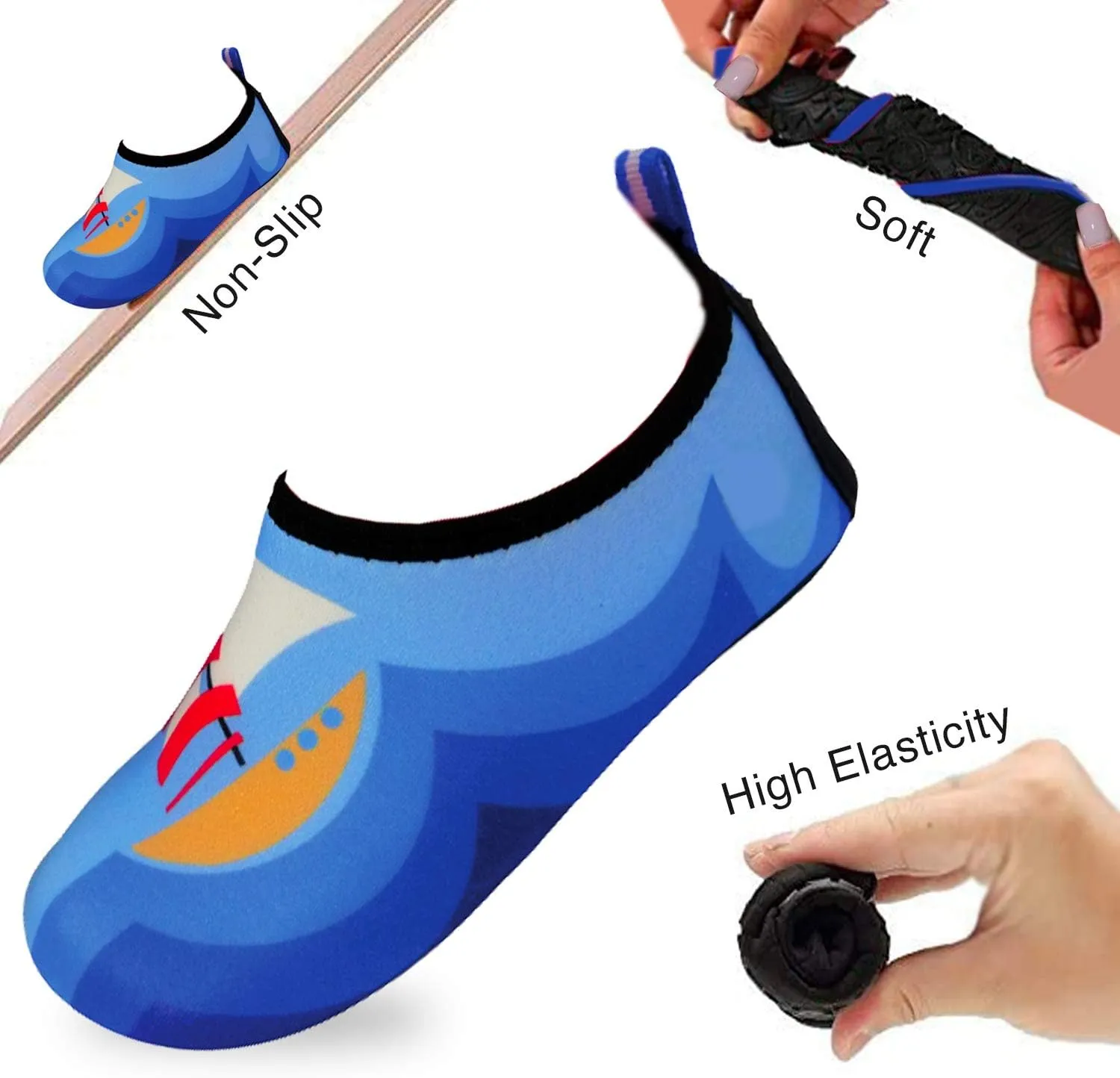 Quick-Dry, Non-Slip, Lightweight Swim Shoes for Summer, Beach, Sea & Pool  for Boys, Girls, Babies, Toddlers & Little Kids