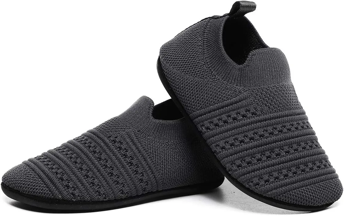 QZKDM Indoor Outdoor Non-Slip Toddler Slippers Shoes Lightweight Kids First Walkers House Shoes for Boys Girls with Rubber Sole Grip