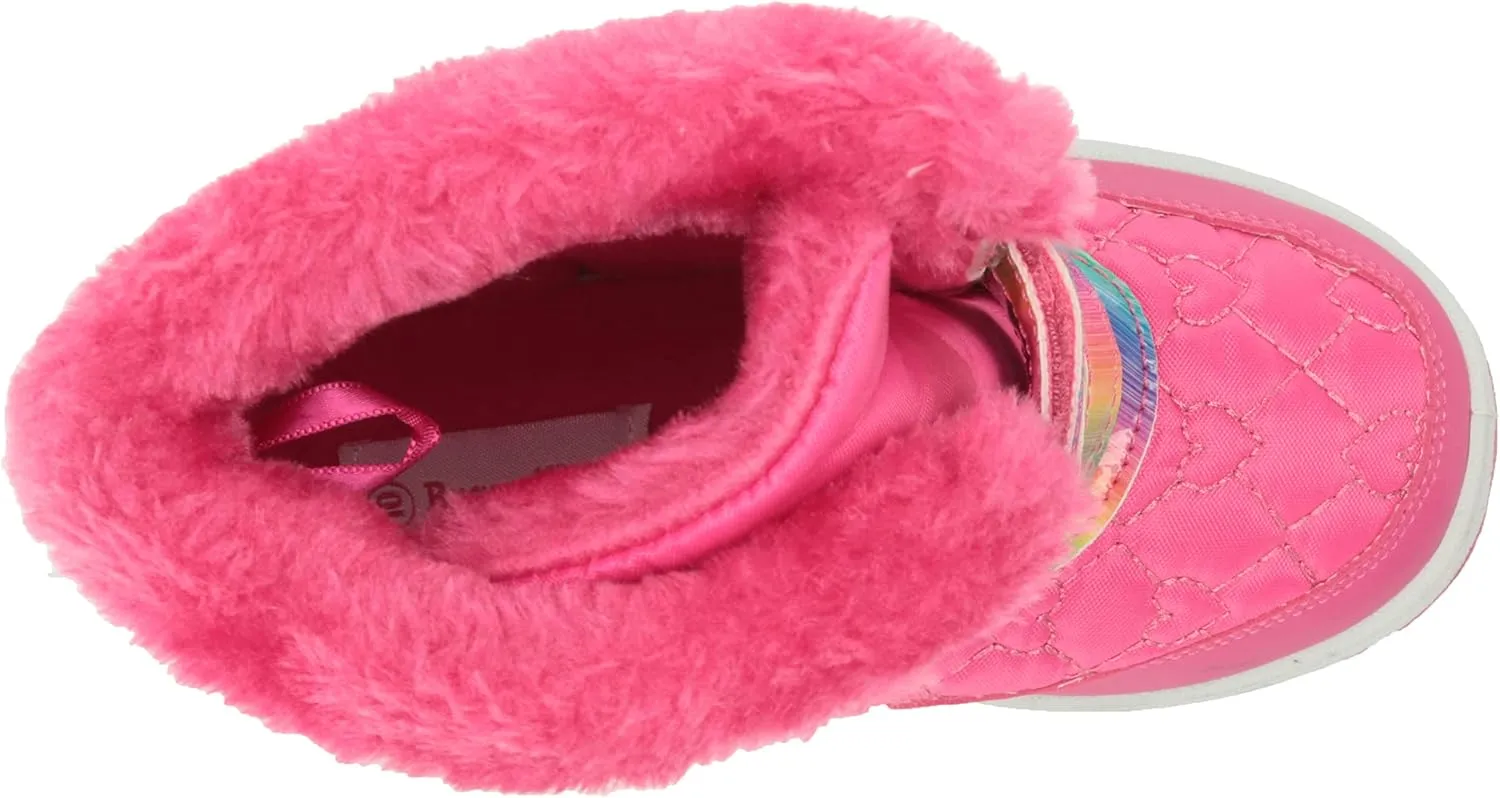 Rugged Bear Girl's Winter Water Resistant Sherpa Lined Insulated Snow Boots (Toddler/Little Kid)