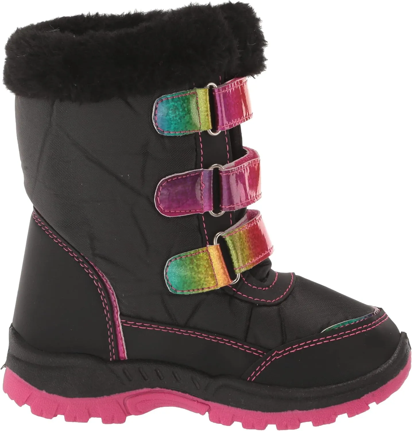 Rugged Bear Girl's Winter Water Resistant Sherpa Lined Insulated Snow Boots (Toddler/Little Kid)