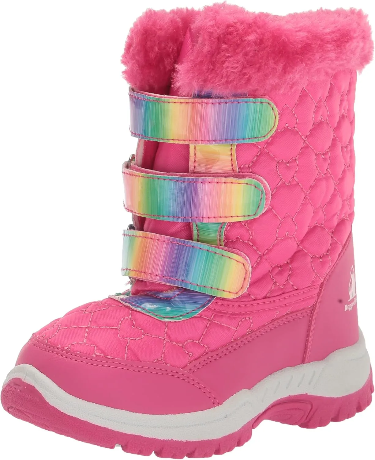 Rugged Bear Girl's Winter Water Resistant Sherpa Lined Insulated Snow Boots (Toddler/Little Kid)