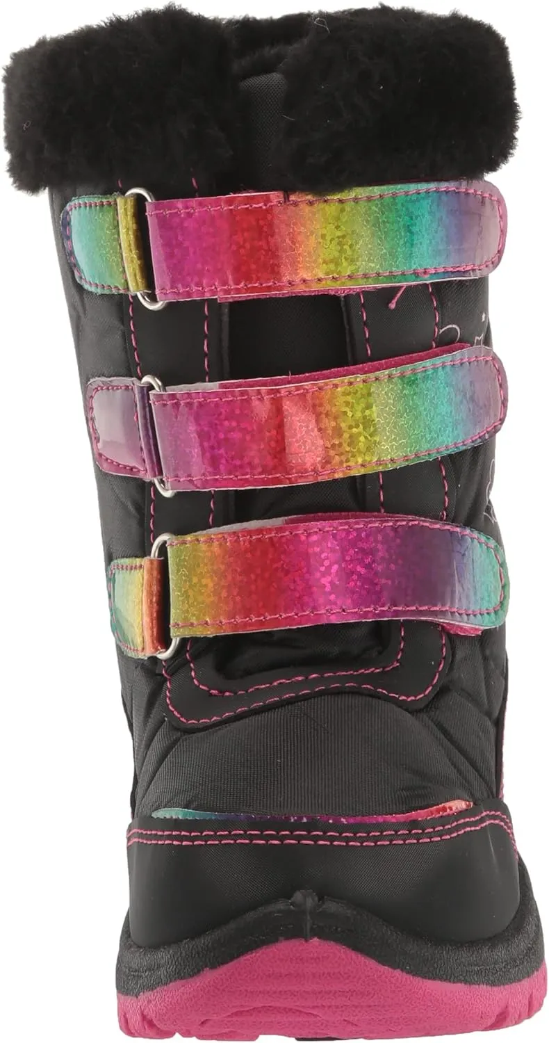 Rugged Bear Girl's Winter Water Resistant Sherpa Lined Insulated Snow Boots (Toddler/Little Kid)