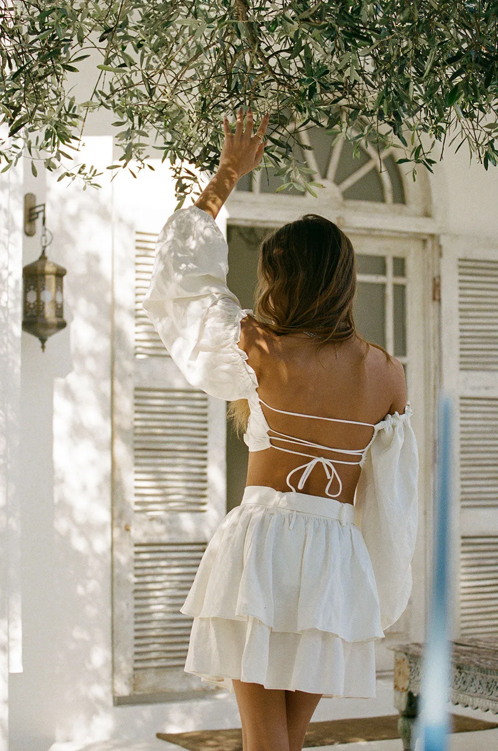 SAMPLE-Backless Zoe Top - White