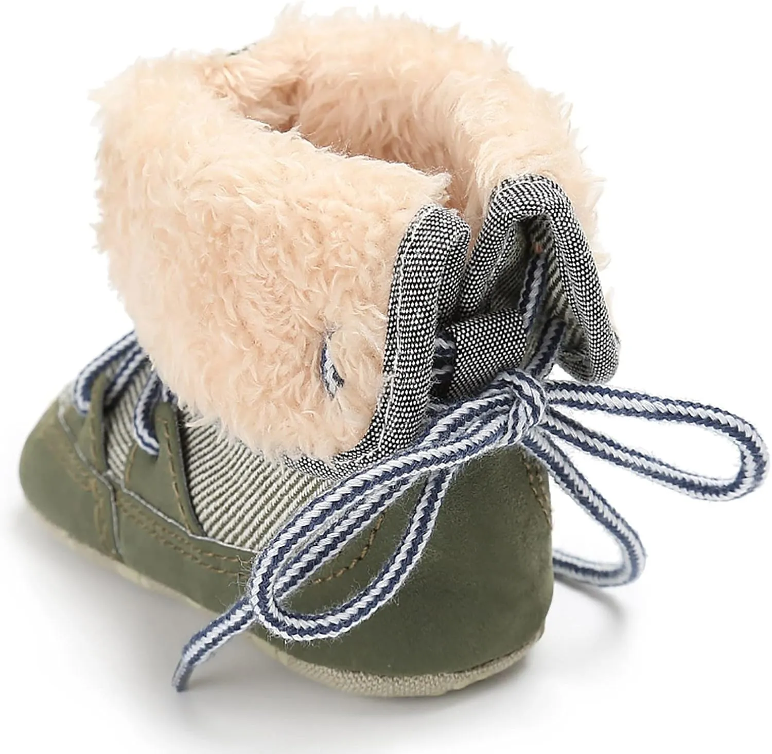 sfdgfhyf Baby Soft Sole Boots Baby Booties Newborn Girl Boy Shoes Infant Winter Warm Boots Rubber Sole Slip Prewalker (Green, 12)