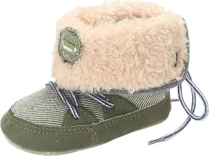 sfdgfhyf Baby Soft Sole Boots Baby Booties Newborn Girl Boy Shoes Infant Winter Warm Boots Rubber Sole Slip Prewalker (Green, 12)