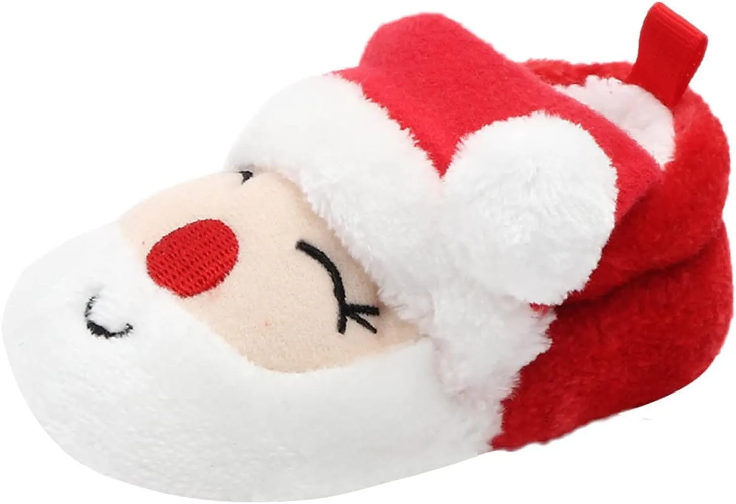 sfdgfhyf Christmas Shoes Infant Toddle Footwear Winter Warm Floor Shoes Soft Sole Indoor Warm Santa Toddler (White, 0-6 Months)