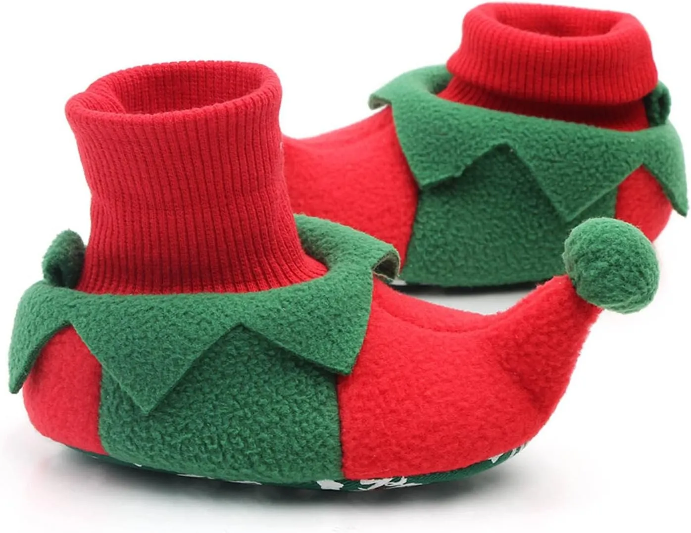 sfdgfhyf High Top Christmas Shoes Toddler Infant Toddle Footwear Winter Warm Floor Shoes Soft Sole Indoor Warm (B, 6-12 Months)