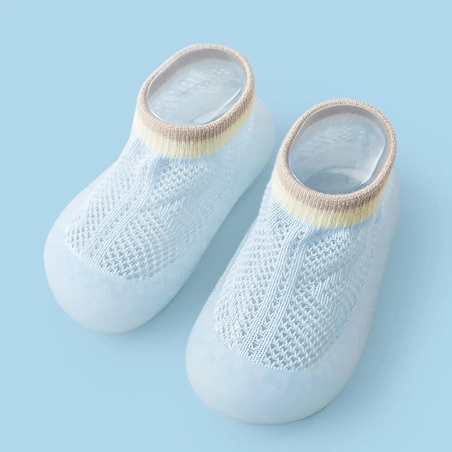sfdgfhyf Unisex Child Warm Slippers Sole Summer Baby Slipper Girls Breathable 0-36Months Soft Kids (Light Blue, 0-6 Months)
