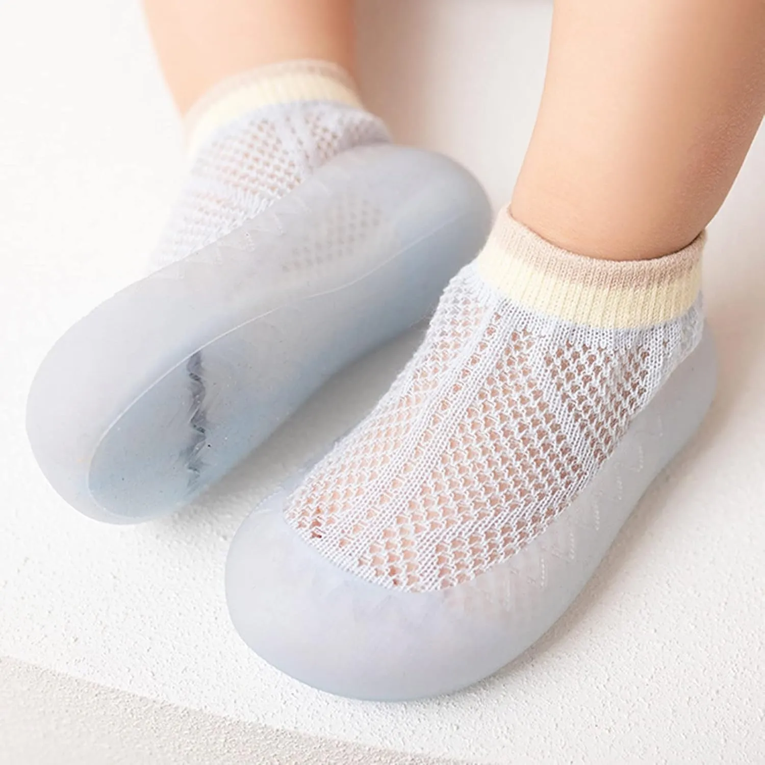 sfdgfhyf Unisex Child Warm Slippers Sole Summer Baby Slipper Girls Breathable 0-36Months Soft Kids (Light Blue, 0-6 Months)