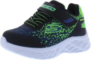 Skechers Microspec II Infant/Toddler Shoes Size 7, Color: Black/Blue/Lime/White
