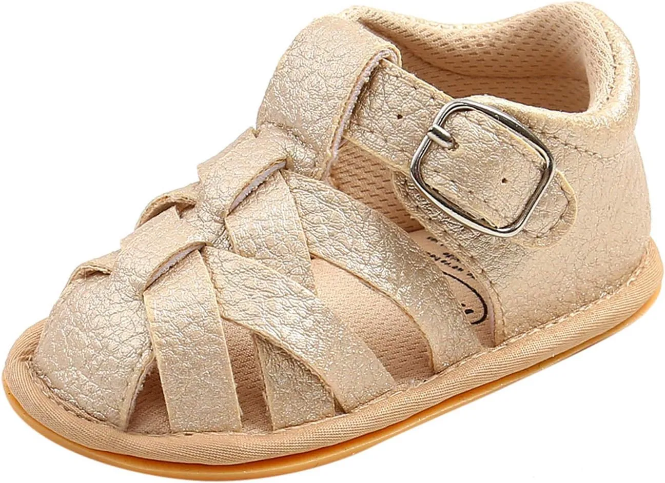 Soft Rubber Girls Flat Sandals Walking Shoes Baby Boys Non-Slip Sole Summer Baby Shoes Stand Alone Slides for Kids