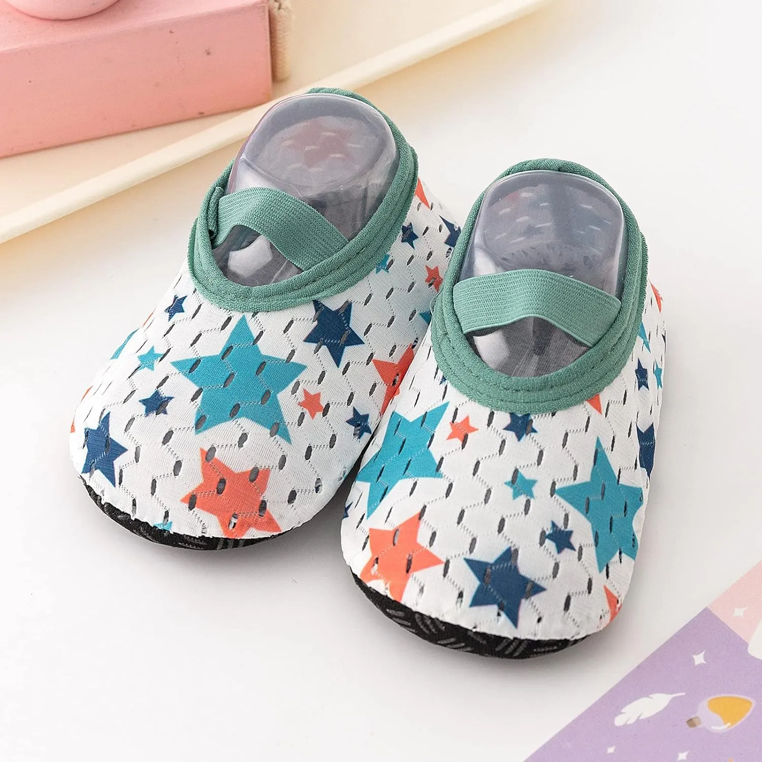 Spring and Summer Children Baby Toddler Shoes Boys and Girls Flat Bottom Lightweight Slip On Hollow Breathable Elastic Band Comfortable Shoes Kids Size 9