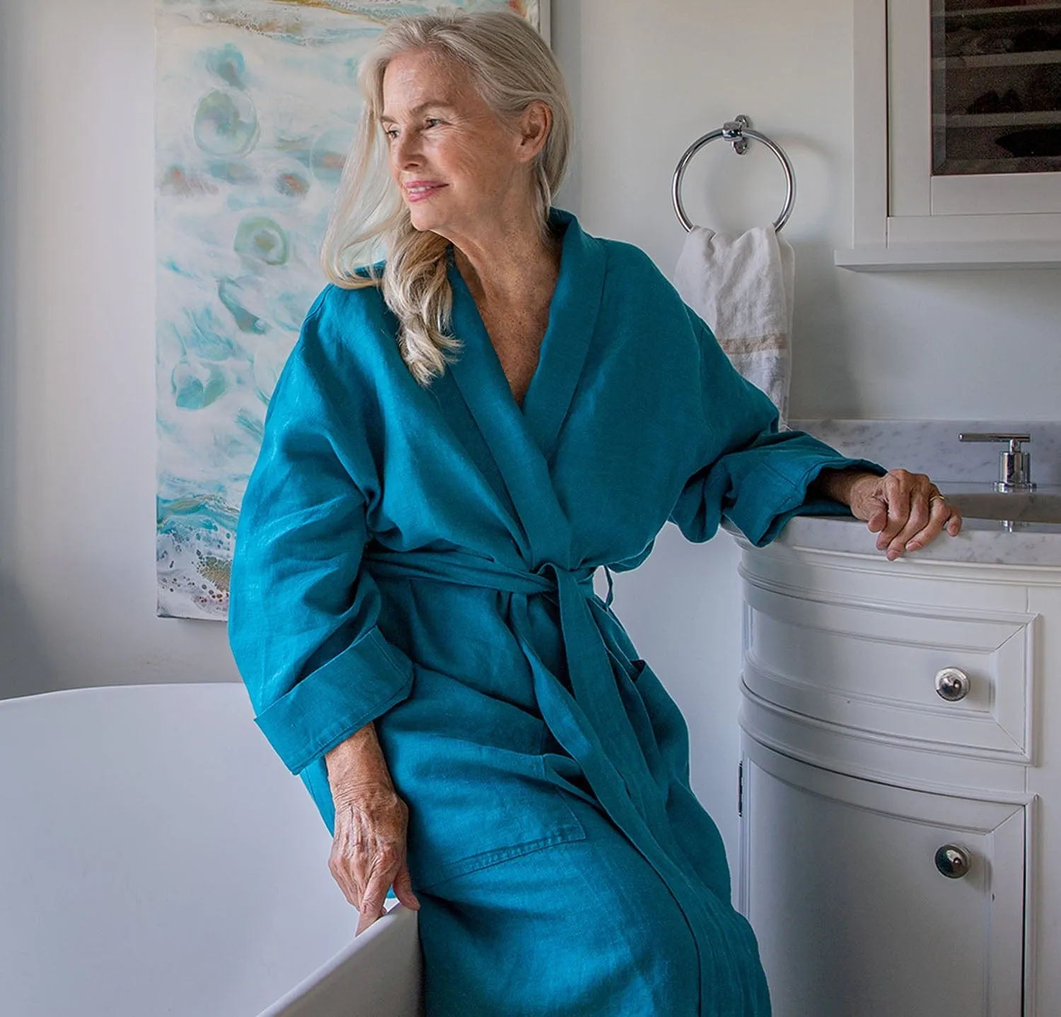 St. Barts Linen Robe