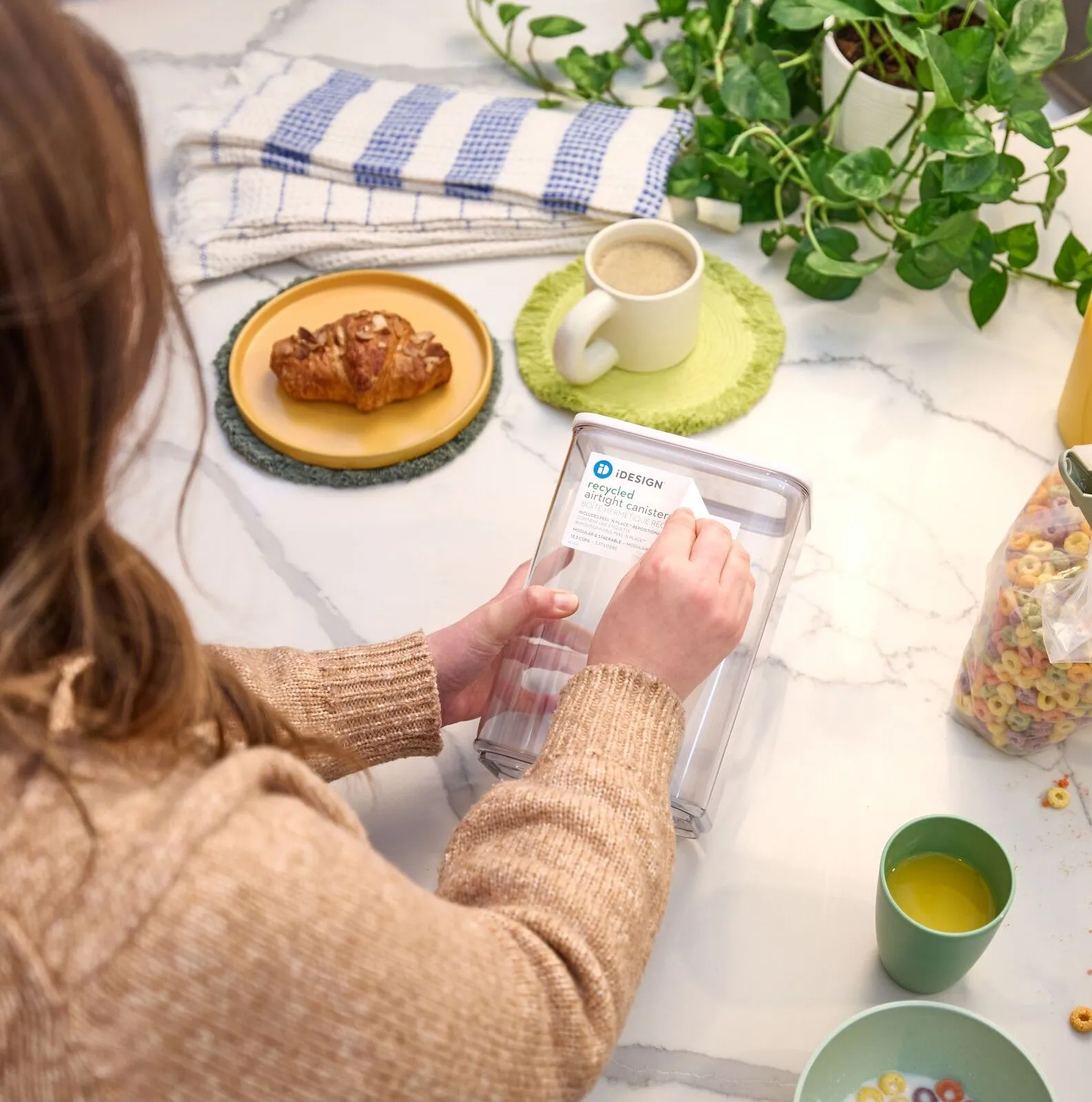 Stackable Canister made with Recycled Plastic