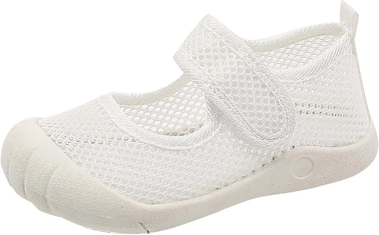 Summer New Hollowed Breathable Mesh Shoes Boys Baotou Anti Kick Sandals Girls Solid Color Beach Slides Shoes for Kids