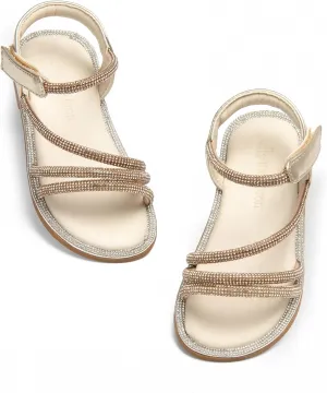 THEE BRON Toddler Girls Dress Sandals Kids Butterfly Floral Summer Sandalias Shoes