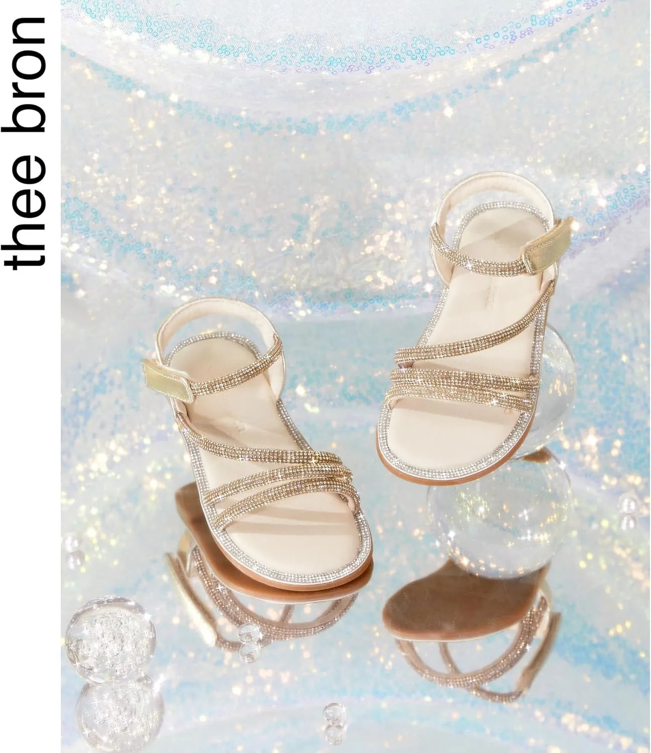 THEE BRON Toddler Girls Dress Sandals Kids Butterfly Floral Summer Sandalias Shoes